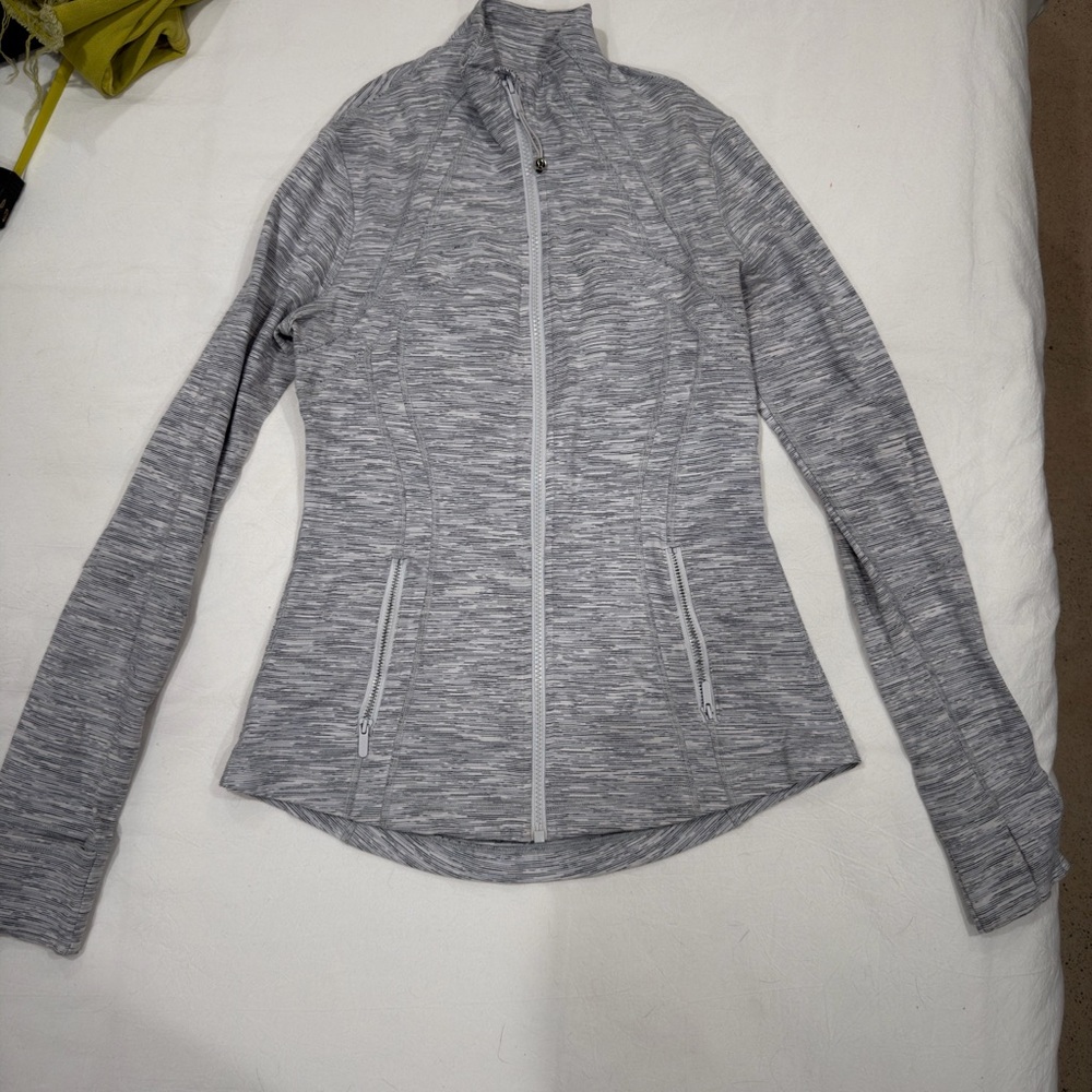lululemon athletica Heathered Grey Full-Zip Jacket